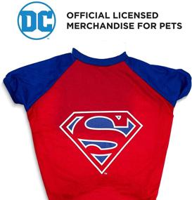 img 3 attached to 🦸 DC Comics Superman T-Shirt for Dogs, Medium (M) - Superman Logo Dog Tee, Red & Navy - Soft & Comfortable Clothes for Dogs, Available in Multiple Sizes