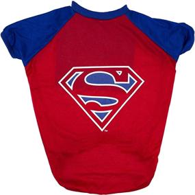img 4 attached to 🦸 DC Comics Superman T-Shirt for Dogs, Medium (M) - Superman Logo Dog Tee, Red & Navy - Soft & Comfortable Clothes for Dogs, Available in Multiple Sizes