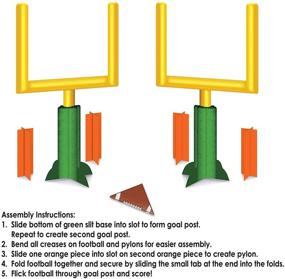 img 2 attached to 🏈 Beistle Game Day Goal Post Centerpieces - 2 Piece Football Decorations, 11" - Sports Party Supplies in Green/Yellow/Orange/Brown/White