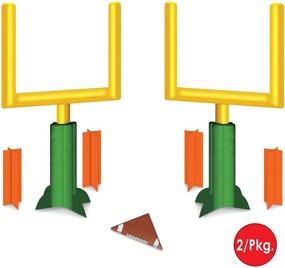 img 3 attached to 🏈 Beistle Game Day Goal Post Centerpieces - 2 Piece Football Decorations, 11" - Sports Party Supplies in Green/Yellow/Orange/Brown/White