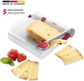 img 3 attached to 🧀 White Westmark Germany Multipurpose Stainless Steel Cheese and Food Slicer with Adjustable Thickness Dial and Board