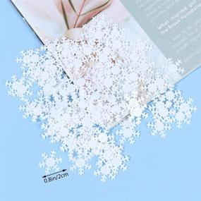 img 2 attached to ❄️ 720 Snowflakes Confetti for Winter Party Decorations - White Snowflake Confettis for Home, Office, Wedding, Birthday, Christmas Decor