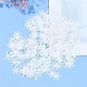 img 1 attached to ❄️ 720 Snowflakes Confetti for Winter Party Decorations - White Snowflake Confettis for Home, Office, Wedding, Birthday, Christmas Decor