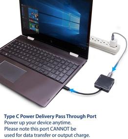img 1 attached to Syba USB-C Mini Hub 4 Port USB 3.0 + PD Port - MacBook/Pro, Dell XPS, HP Spectre, Lenovo