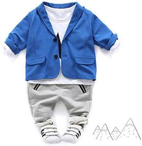 img 1 attached to 🧥 Children's Unisex Casual Blazers Jacket Coat Suit Outerwear for Boys and Girls