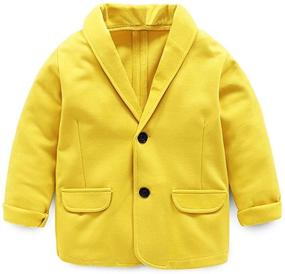 img 4 attached to 🧥 Children's Unisex Casual Blazers Jacket Coat Suit Outerwear for Boys and Girls