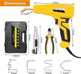 img 3 attached to 🛠️ Upgraded Plastic Welding Kit with 100W Plastic Welder, Hot Stapler, Plier, Flat Head, and 500pcs 4 Different Types of Hot Staples - Ideal for Car Bumper Repair