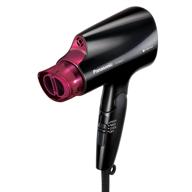 💇 panasonic nanoe compact hair dryer eh-na27-k - 1400w portable hair dryer with folding handle and quickdry nozzle for fast drying, promotes healthy-looking hair (black/pink) logo