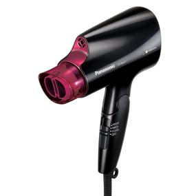 img 4 attached to 💇 Panasonic Nanoe Compact Hair Dryer EH-NA27-K - 1400W Portable Hair Dryer with Folding Handle and QuickDry Nozzle for Fast Drying, Promotes Healthy-Looking Hair (Black/Pink)