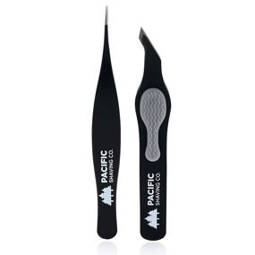 img 2 attached to Pacific Shaving Company Premium Tweezers Set - Must-Have for Shaving and Grooming (1x Essential Slant Tip, 1x Precision Point Tip) 1 ea