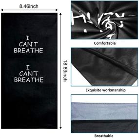 img 1 attached to 🚫 I Can't Breathe Face Mask, George Floyd Hoodie & Tubular Bandana Neck Gaiter: Unisex Breathable Protection