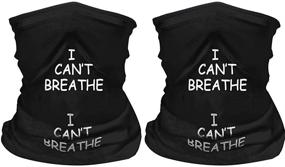 img 4 attached to 🚫 I Can't Breathe Face Mask, George Floyd Hoodie & Tubular Bandana Neck Gaiter: Unisex Breathable Protection