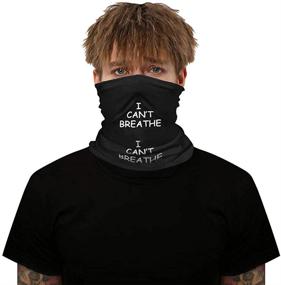 img 3 attached to 🚫 I Can't Breathe Face Mask, George Floyd Hoodie & Tubular Bandana Neck Gaiter: Unisex Breathable Protection