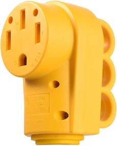 img 4 attached to 🔌 Snowy Fox Heavy Duty 50 Amp Female RV Receptacle Plug with Easy-Grip Handle - Replacement Plug for Enhanced Performance