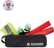 🚗 reflective car emergency assistance kit - enhanced roadside visibility for fall/winter - safety vests, roadside emergency triangle & led light - essential car accessories logo