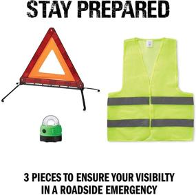 img 3 attached to 🚗 Reflective Car Emergency Assistance Kit - Enhanced Roadside Visibility for Fall/Winter - Safety Vests, Roadside Emergency Triangle & LED Light - Essential Car Accessories