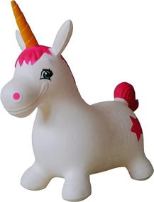 img 1 attached to 🦄 AppleRound Inflatable Unicorn Hopper Bouncer
