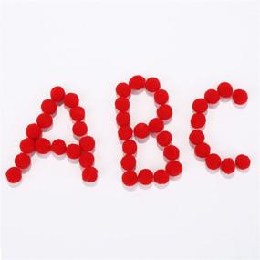 img 1 attached to 🔴 Sumind 250 Pack Mini Pom Poms 8mm - Red, Perfect for DIY Crafts and Decor