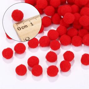 img 3 attached to 🔴 Sumind 250 Pack Mini Pom Poms 8mm - Red, Perfect for DIY Crafts and Decor
