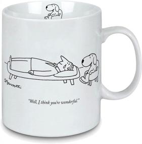 img 3 attached to 🍵 Cartoon Perfect Porcelain Mug - Add Wonder to Your Morning Brew