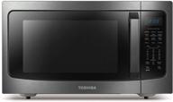 🔥 toshiba ml-ec42p(bs) multifunctional microwave oven: air fry, convection cook, smart sensor, easy-to-clean interior, eco mode – 1.5 cu.ft, black stainless steel логотип