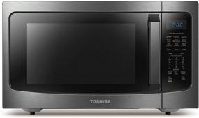 img 4 attached to 🔥 Toshiba ML-EC42P(BS) Multifunctional Microwave Oven: Air Fry, Convection Cook, Smart Sensor, Easy-to-Clean Interior, ECO Mode – 1.5 Cu.ft, Black Stainless Steel