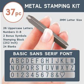 img 3 attached to 🛠️ Complete Metal Stamping Kit with Hammer, Steel Bench Block, and 36 Piece Punch Set - Ideal for Metal, Jewelry, Wood, Leather & More