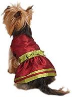 👗 elevate your pet's style with the esc holiday shimmer pet dress in red логотип