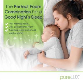 img 1 attached to 🌟 PURElux Twin Pack: 2 Shredded Memory Foam Cluster Pillows with Gel, Pressure Relief - 20 X 28 inches