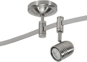 img 3 attached to Catalina 19655-002 5-Light Flexible Track Kit with Metal Shades, LED Bulbs Included, 96-inch, Brushed Nickel - Transitional Design