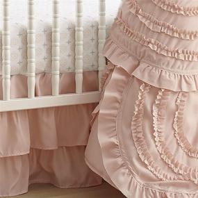 img 2 attached to 🧸 Levtex Baby - Skylar Crib Bed Set - Baby Nursery Set - Blush - Ruffled Design - 4 Piece Set Includes Quilt, Fitted Sheet, Wall Decal &amp; Crib Skirt/Dust Ruffle