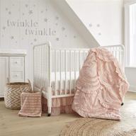 🧸 levtex baby - skylar crib bed set - baby nursery set - blush - ruffled design - 4 piece set includes quilt, fitted sheet, wall decal &amp; crib skirt/dust ruffle logo