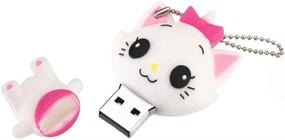 img 1 attached to 🐱 GARRULAX USB Flash Drive, 16GB Cute Animal USB2.0 Memory Stick Date Storage Pendrive Thumb Drives for Kids, Students, and Collegues - Cute Cat Design