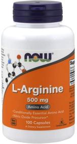 img 4 attached to NOW Supplements L-Arginine 500 mg - Nitric Oxide Precursor Amino Acid Capsules (100 Count)
