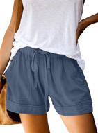 🩳 acelitt women's comfy drawstring casual elastic waist pocketed shorts, sizes s-3xl: perfect blend of comfort and style! логотип