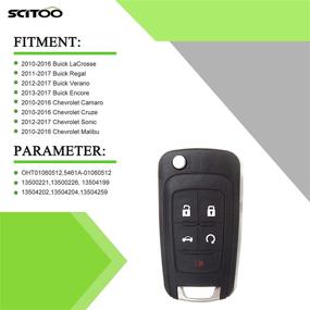 img 3 attached to 🔑 SCITOO Бесключевой пульт дистанционного управления для Buick Allure 2006-2011, Buick LaCrosse 2014 и Buick Encore 2006-2007 - Комплект из 2, 5 кнопок