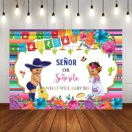 🎉 lofaris mexican fiesta senor or senorita gender reveal baby shower party backdrop: boy or girl señor or señorita gender reveal background, mexican he or she floral colorful flags party decorations - 7x5ft logo