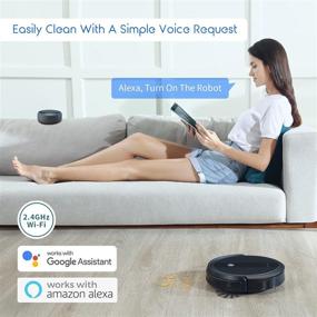 img 2 attached to 🤖 The Ultimate Robot Vacuum Cleaner: AIRROBO P10 with 2600Pa Strong Suction, WiFi, App Control, Works with Alexa and Google Home, Self Charging - Ideal for Hard Floors, Carpets, and Pet Hair!