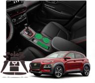 индивидуальный для 2018 2019 kona автомобильная подушка non-slip gate slot pad cup mat подушка для внутренней двери автомобиля автомобильное украшение 16 шт/набор (красный) логотип
