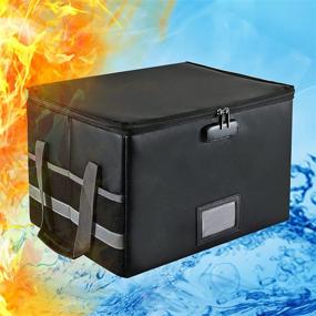 img 4 attached to 🗄️ Secure Your Files with our Fireproof Document Box - 2000℉ Heat Resistance, Lockable, Portable, and Organized for Office and Home