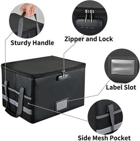 img 3 attached to 🗄️ Secure Your Files with our Fireproof Document Box - 2000℉ Heat Resistance, Lockable, Portable, and Organized for Office and Home