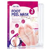 👣 janolia foot peel mask - 2 pairs of exfoliating foot masks with lavender & rose - effective callus & dead skin remover for women and men logo