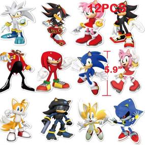 img 2 attached to 🎉 Sonic Birthday Party Supplies Decorations, Set of 12 Hanging Swirl Decorations with 12 Character Cards