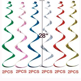 img 1 attached to 🎉 Sonic Birthday Party Supplies Decorations, Set of 12 Hanging Swirl Decorations with 12 Character Cards