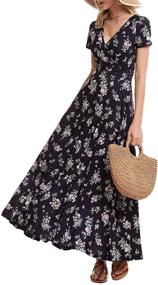 img 4 attached to 👗 Stylish and Versatile HUHOT Women's Summer Sundresses with Convenient Pockets