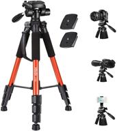 📷 victiv 65-inch aluminum tripod: compact and lightweight camera stand with phone mount - ideal for travel and work, supports up to 8.8lbs logo