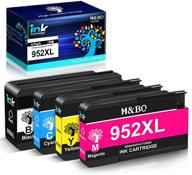 🖨️ h&amp;bo topmae remanufactured ink cartridge replacement for hp 952 xl 952xl ink cartridges combo pack with updated chips logo