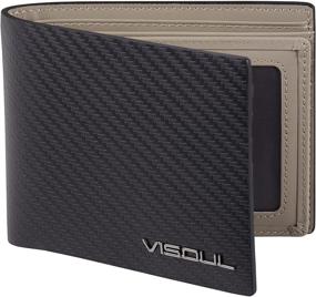 img 4 attached to 🧔 Burgundy Men's Wallet with Leather Blocking Compartments - VISOUL Accessories in Card Cases & Money Organizers