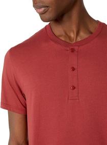 img 1 attached to Goodthreads Standard Cotton Henley Shirt: Short Sleeve Men's Clothing at Its Best