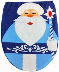 img 2 attached to 🎅 Add Festive Charm to Your Bathroom with the traderplus 3-Piece Santa Toilet Seat Cover Christmas Decorations Bathroom Rugs Set (Snowman Santa)